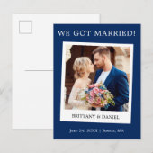 Onmiddellijke camera Foto bruiloft Aankondiging Bl Briefkaart (Voorkant / Achterkant)