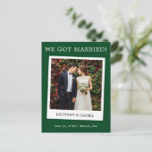 Onmiddellijke camera Foto Weddenschap Groen Briefkaart (Staand voorkant)