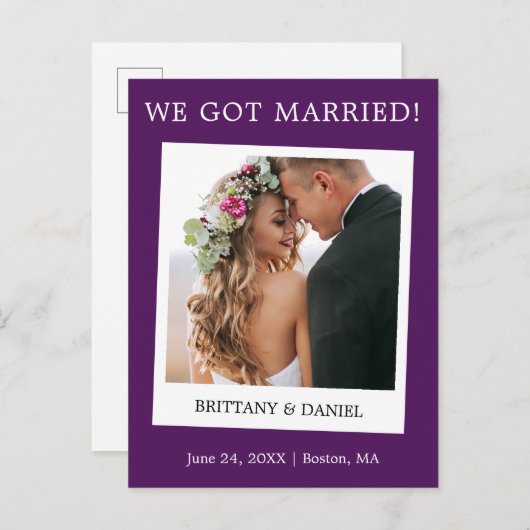 Onmiddellijke camera Fotobruiloft Aankondiging Paa Briefkaart (Voorkant / Achterkant)