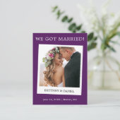 Onmiddellijke camera Fotobruiloft Aankondiging Paa Briefkaart (Staand voorkant)