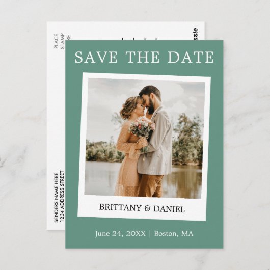 Onmiddellijke camera sparen de Datum Groene Eucaly Briefkaart (Voorkant / Achterkant)