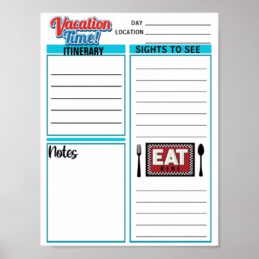 Onmiddellijke download vakantie reis poster (Voorkant)