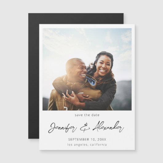 Onmiddellijke Foto 2 sparen de Datum - Witte V2 Ma (Voorkant / Achterkant)