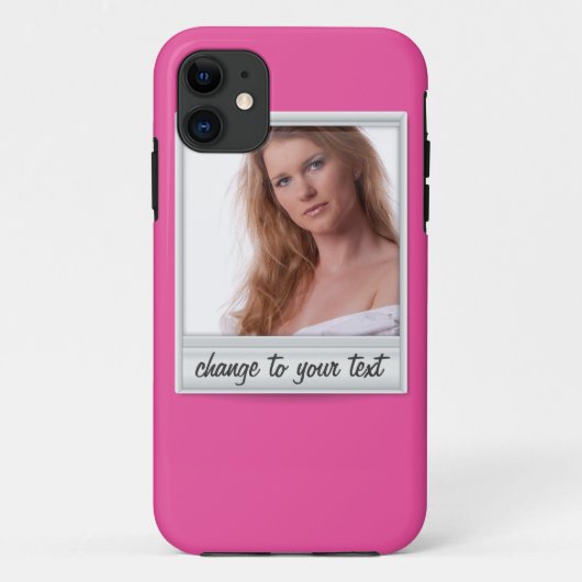 onmiddellijke foto - fotoframe - op hot roze Case-Mate iPhone case (Achterkant)