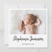 Onmiddellijke foto geboorteaankondiging 2 kaart (Voorkant)