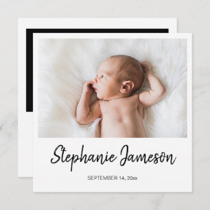 Onmiddellijke foto geboorteaankondiging 2 kaart