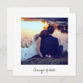 Onmiddellijke foto Kijk bruiloft Verander Datum Kaart (Voorkant / Achterkant)