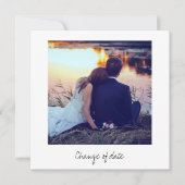 Onmiddellijke foto Kijk bruiloft Verander Datum Kaart (Voorkant)