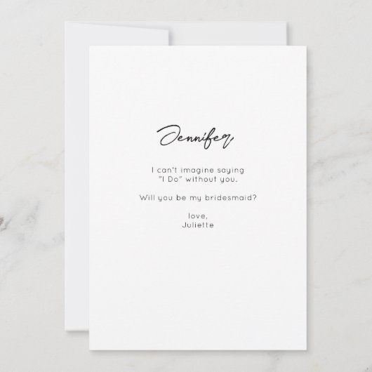 Onmiddellijke foto Mijn voorstel V3-handschrift -  Kaart (Achterkant)