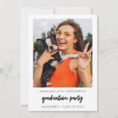 Onmiddellijke foto Verticaal White 2 Graduparty Kaart (Voorkant)