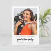 Onmiddellijke foto Verticaal White 2 Graduparty Kaart (Staand voorkant)