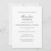 Onmiddellijke foto Verticaal White 2 Graduparty Kaart (Achterkant)