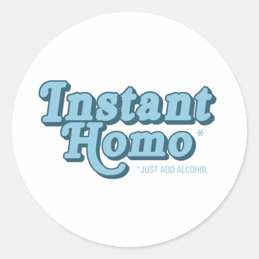 Onmiddellijke Homo Ronde Sticker (Voorkant)