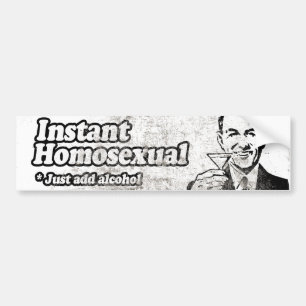 ONMIDDELLIJKE HOMOSEKSUALITEIT -.png Bumpersticker