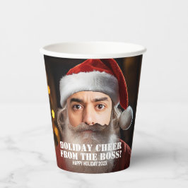 Onmiddellijke kerstman! Voeg gewoon je gezicht toe Papieren Bekers