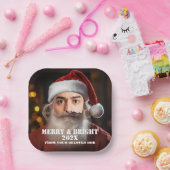 Onmiddellijke kerstman! Voeg gewoon je gezicht toe Papieren Bordje (Feest)