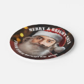 Onmiddellijke kerstman! Voeg gewoon je gezicht toe Papieren Bordje (Gekanteld)