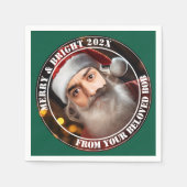 Onmiddellijke kerstman! Voeg gewoon je gezicht toe Servet (Voorkant)