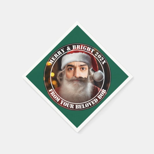 Onmiddellijke kerstman! Voeg gewoon je gezicht toe Servet (Hoek)