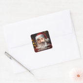Onmiddellijke kerstman! Voeg gewoon je gezicht toe Vierkante Sticker (Envelop)