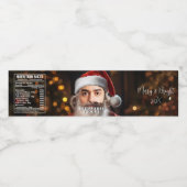Onmiddellijke kerstman! Voeg gewoon je gezicht toe Waterfles Etiket (Enkel label)