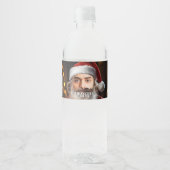 Onmiddellijke kerstman! Voeg gewoon je gezicht toe Waterfles Etiket (Voorkant)