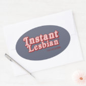 ONMIDDELLIJKE LESBIENSE OVALE STICKER (Envelop)