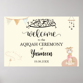 Onmiddellijke Leuke Aqiqah Aqeeqah Welkom Poster t