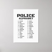 Onmisbaar Politie Alfabet A tot Z Canvas Afdruk (Voorkant)