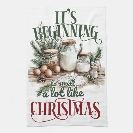 Onmisbare Dingen voor Kerstbakken Theedoek (Verticaal)