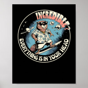 Onmogelijk alles zit in je hoofd - grappige kosmos poster