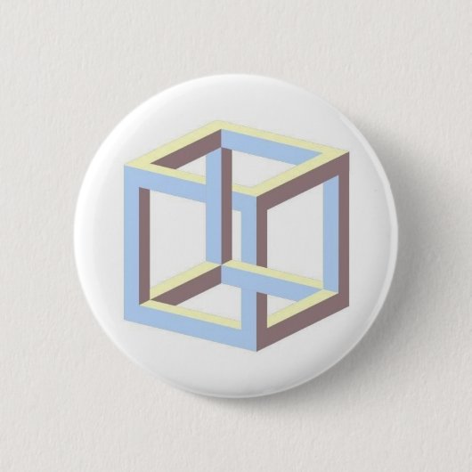 onmogelijk_cube ronde button 5,7 cm (Voorkant)