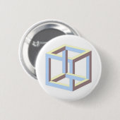 onmogelijk_cube ronde button 5,7 cm (Voorkant /achterkant)