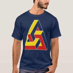 Onmogelijk driehoekig 3D-object T-shirt