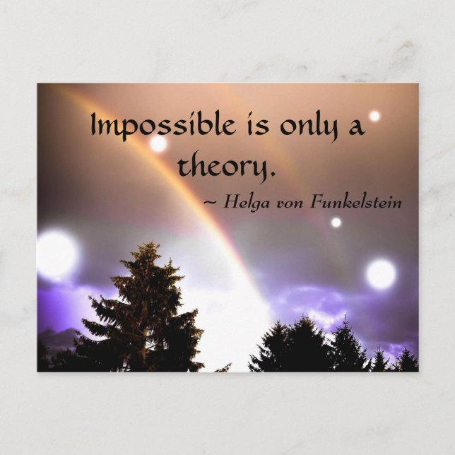 Onmogelijk is alleen een Theoretische drijfveer Briefkaart (Voorkant)