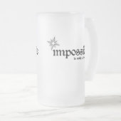 Onmogelijk is alleen een theoretische inspiratie matglas bierpul (Voorkant rechts)