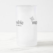 Onmogelijk is alleen een theoretische inspiratie matglas bierpul (Center)