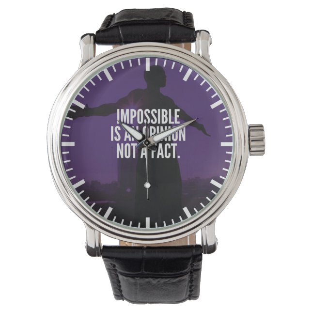 Onmogelijk is een advies - Motivatie werken Horloge (Voorkant)
