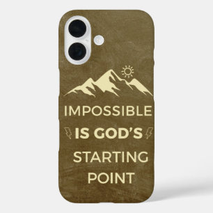 Onmogelijk is Gods uitgangspunt, Inspirerend iPhone 16 Hoesje