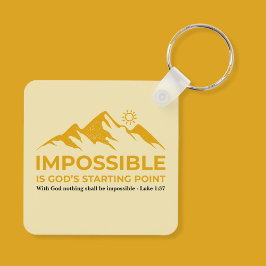 Onmogelijk is Gods uitgangspunt, inspirerend Sleutelhanger