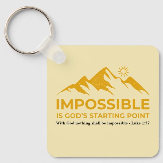 Onmogelijk is Gods uitgangspunt, inspirerend Sleutelhanger (Voorkant)