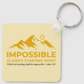 Onmogelijk is Gods uitgangspunt, inspirerend Sleutelhanger (Achterkant)