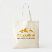 Onmogelijk is Gods uitgangspunt, inspirerend Tote Bag (Voorkant)