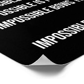 Onmogelijk is niets, gym, drukte, succes, grind poster (Hoek)