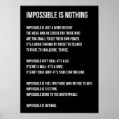 Onmogelijk is niets, gym, drukte, succes, grind poster (Voorkant)
