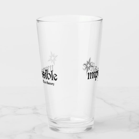 Onmogelijk is Slechts een Theorie Inspiratie Glas (Rechts)