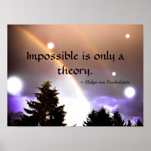 Onmogelijk is slechts een Theorie Inspirerende Mot Poster