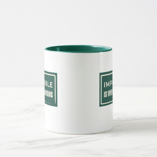 Onmogelijk is waar God begint, Inspirerend Mok (Midden)