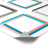 Onmogelijk kwadraten elegant geometrisch patroon poster (Hoek)