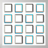 Onmogelijk kwadraten elegant geometrisch patroon poster (Voorkant)